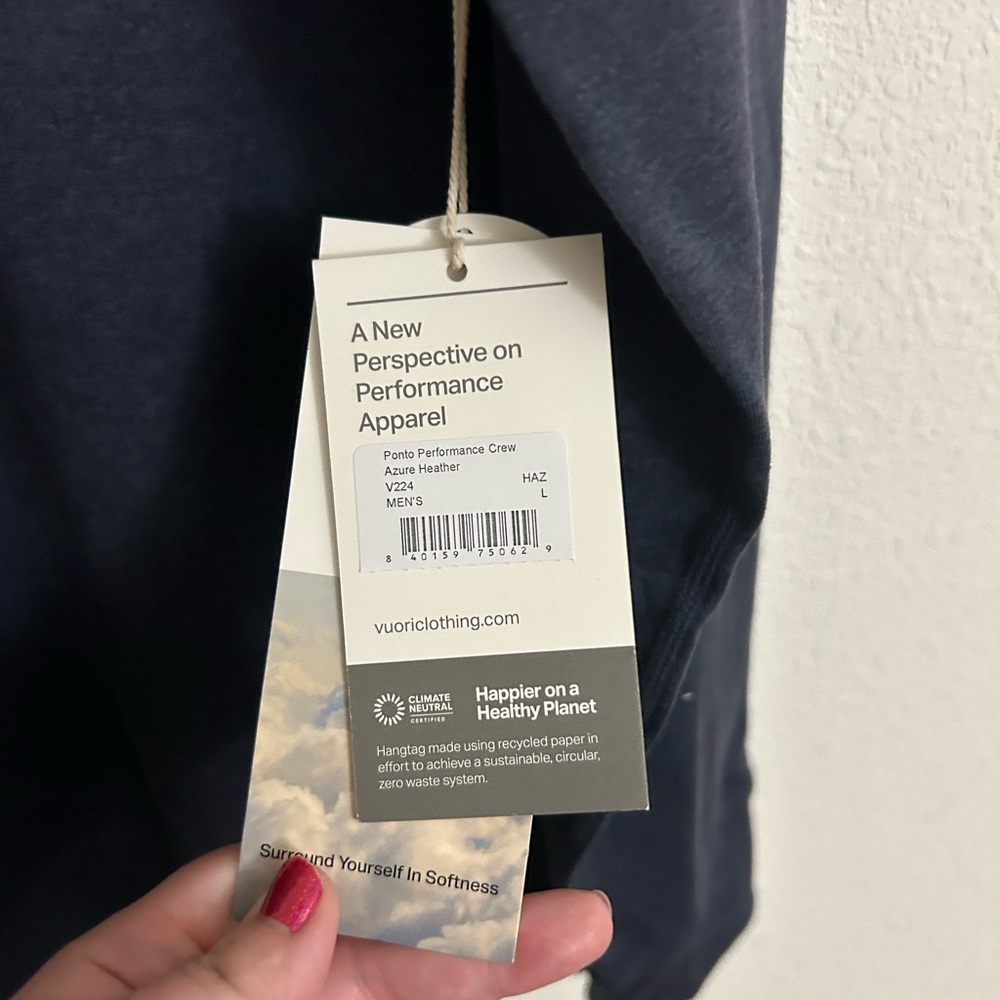 Vuori Navy Long-Sleeve Crew Sweatshirt - Picture 4 of 4